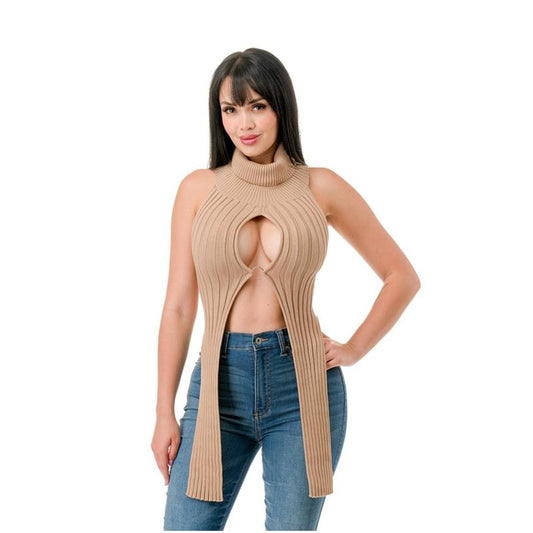 Turtle Neck Open O-Ring Top